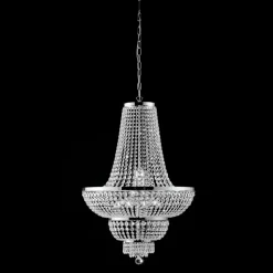 Lampadario in Ferro Dorato con Strass Made in Italy - Austria