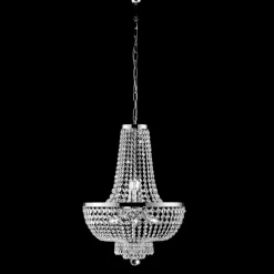 Lampadario in Ferro Dorato con Strass Made in Italy - Austria