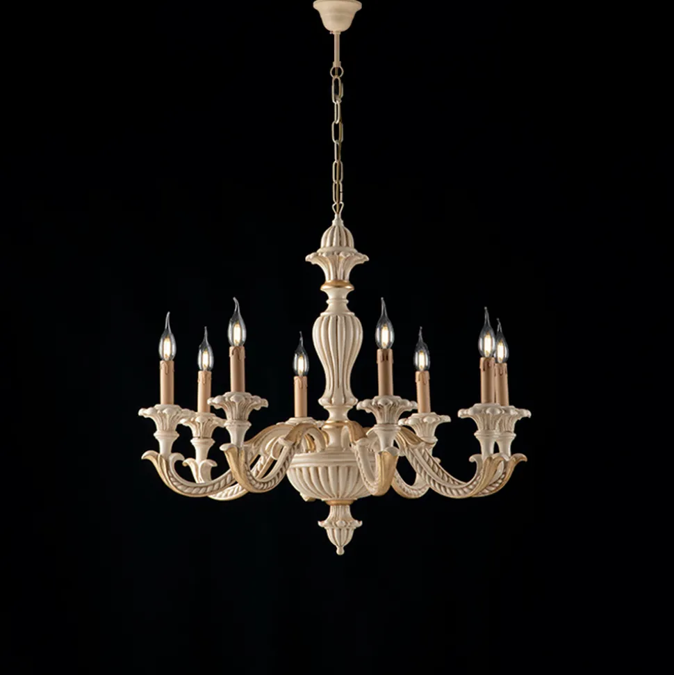 Lampadario in Legno di Diverse Misure Made in Italy - Milano