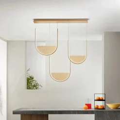 Lampadario in Metallo con Inserto Amovibile in Vetro Granigliato - Catalpa