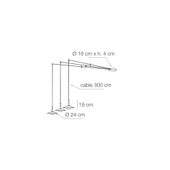 Lampadario in Metallo di Diverse Finiture Made in Italy - Mira