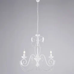 Lampadario in metallo e cristallo per un’illuminazione scenografica – Perla