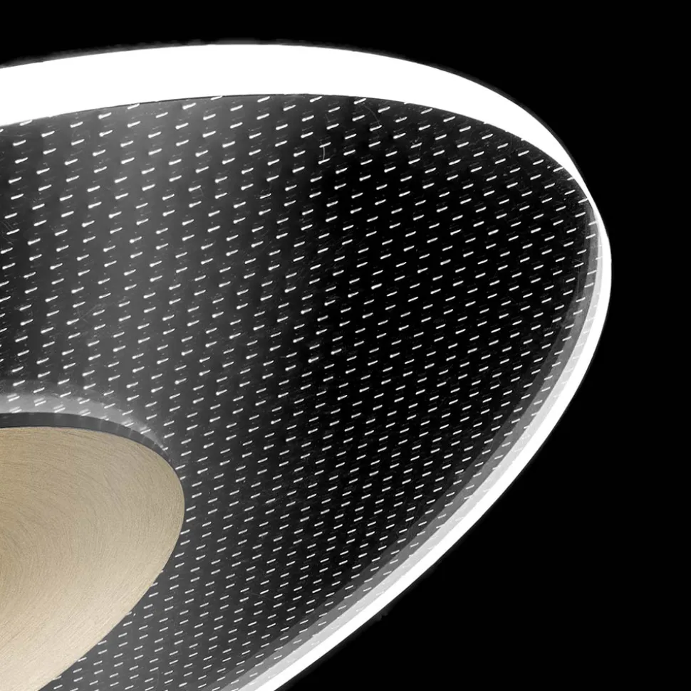 Lampadario in Metallo e Diffusore in Plexiglass Micro-Puntinato - Nora