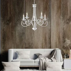 Lampadario in metallo e vetro per illuminare interni con stile elegante – Laguna