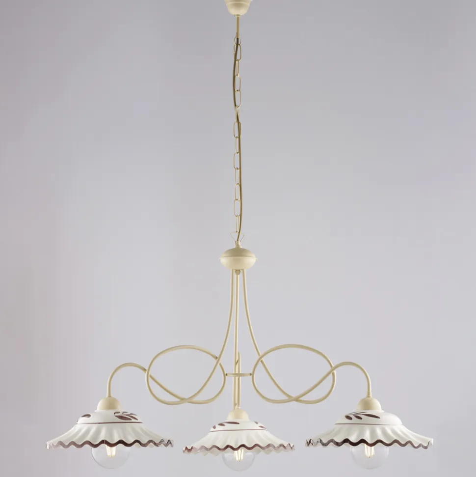 Lampadario in Metallo in Ceramica 3 Luci per Interni - Polaris