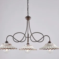 Lampadario in Metallo in Ceramica 3 Luci per Interni - Polaris