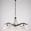 Lampadario in Metallo in Vetro 3 Luci per Illuminazione Interni - Musca