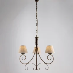 Lampadario in pvc e metallo a 3 luci per ambienti raffinati – Draco