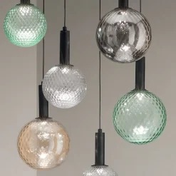 Lampadario in Vetro Soffiato Colorato e con Decorazione Balloton - Fairy