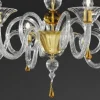 Lampadario in Vetro Veneziano a 6 Luci Fatto a Mano, Made in Italy - Margherita