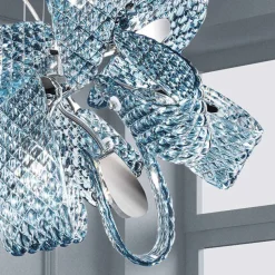Lampadario in Vetro Veneziano a 9 Luci, Fatto a Mano in Italia - Diamonique