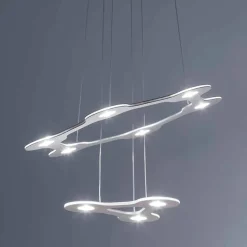Lampadario LED a 9 Luci in Alluminio Verniciato Made in Italy Pregiato - Flash