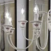 Lampadario 12 Luci Artigianale Ceramica Dipinta a Mano e Ottone - Sanremo