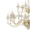 Lampadario 24 Luci Classico in Porcellana e Vetro Soffiato Lusso - Eteria