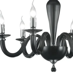 Lampadario 6 Luci Classico in Vetro Italiano Fatto a Mano - Rapallo