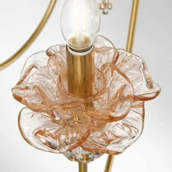 Lampadario 8 Luci Classico in Vetro, Cristallo e Metallo Lusso - Flanders