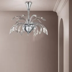 Lampadario 21 Luci in Vetro di Venezia Lavorato a Mano e Metallo - Jason