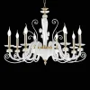Lampadario 8 Luci in Vetro Soffiato e Cristallo di Lusso Classico - Cassea