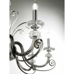 Lampadario 24 Luci in Vetro Soffiato e Cristallo di Lusso Classico - Cassea