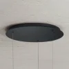 Lampadario Moderno con Forme Geometriche in Metallo e Ecopelle - Cipresso