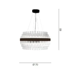 Lampadario Moderno di Lusso in Vetro Soffiato Artigianale Italiano - Maesta