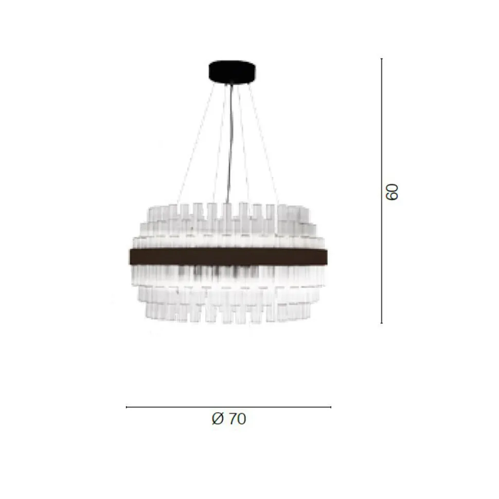 Lampadario Moderno di Lusso in Vetro Soffiato Artigianale Italiano - Maesta
