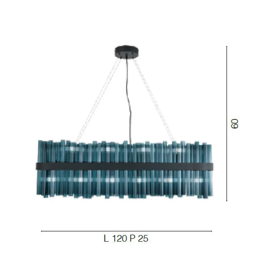 Lampadario Moderno in Vetro Soffiato di Lusso Artigianale Italiano - Maesta