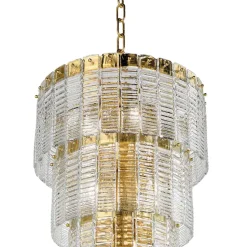 Lampadario Moderno 12 Luci in Vetro Artigianale Lusso Italiano - Valadier