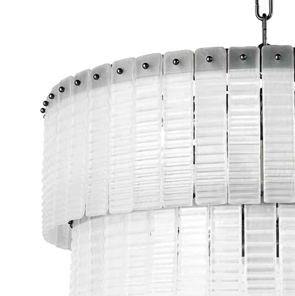 Lampadario Moderno 36 Luci in Vetro Artigianale Lusso Italiano - Valadier