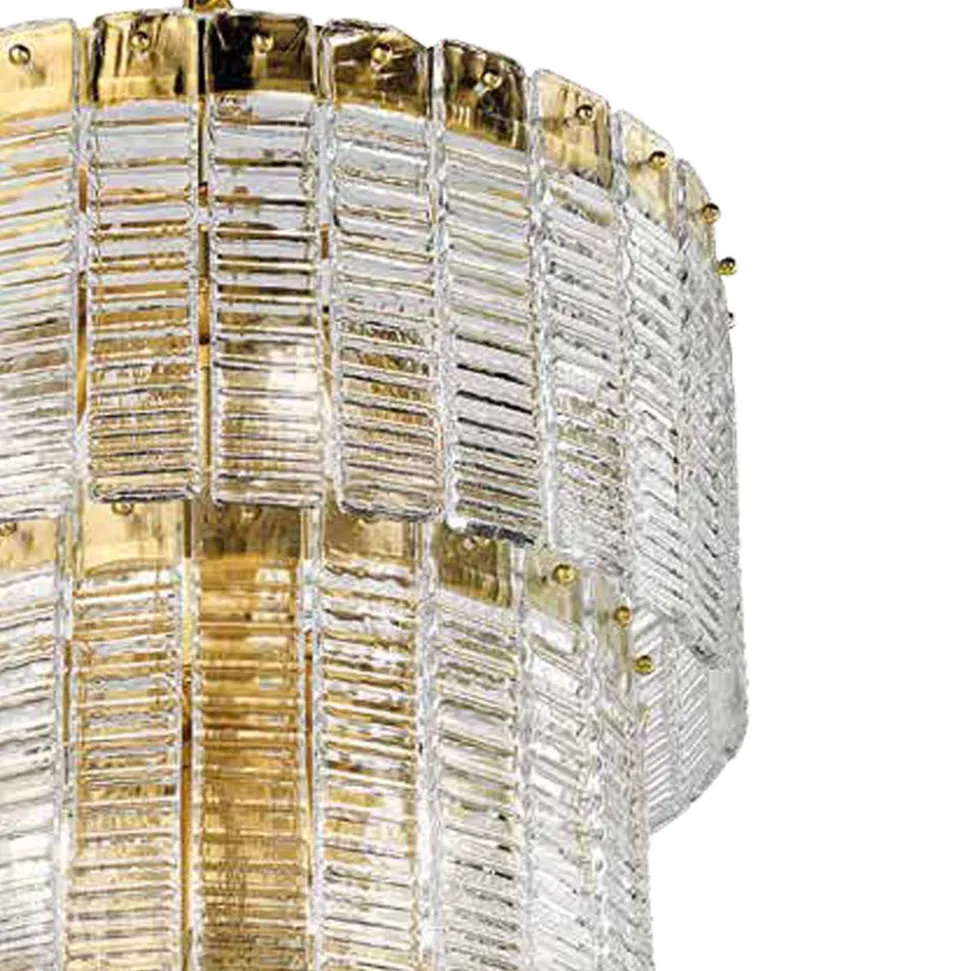 Lampadario Moderno 36 Luci in Vetro Artigianale Lusso Italiano - Valadier