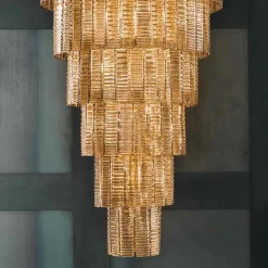 Lampadario Moderno 36 Luci in Vetro Artigianale Lusso Italiano - Valadier