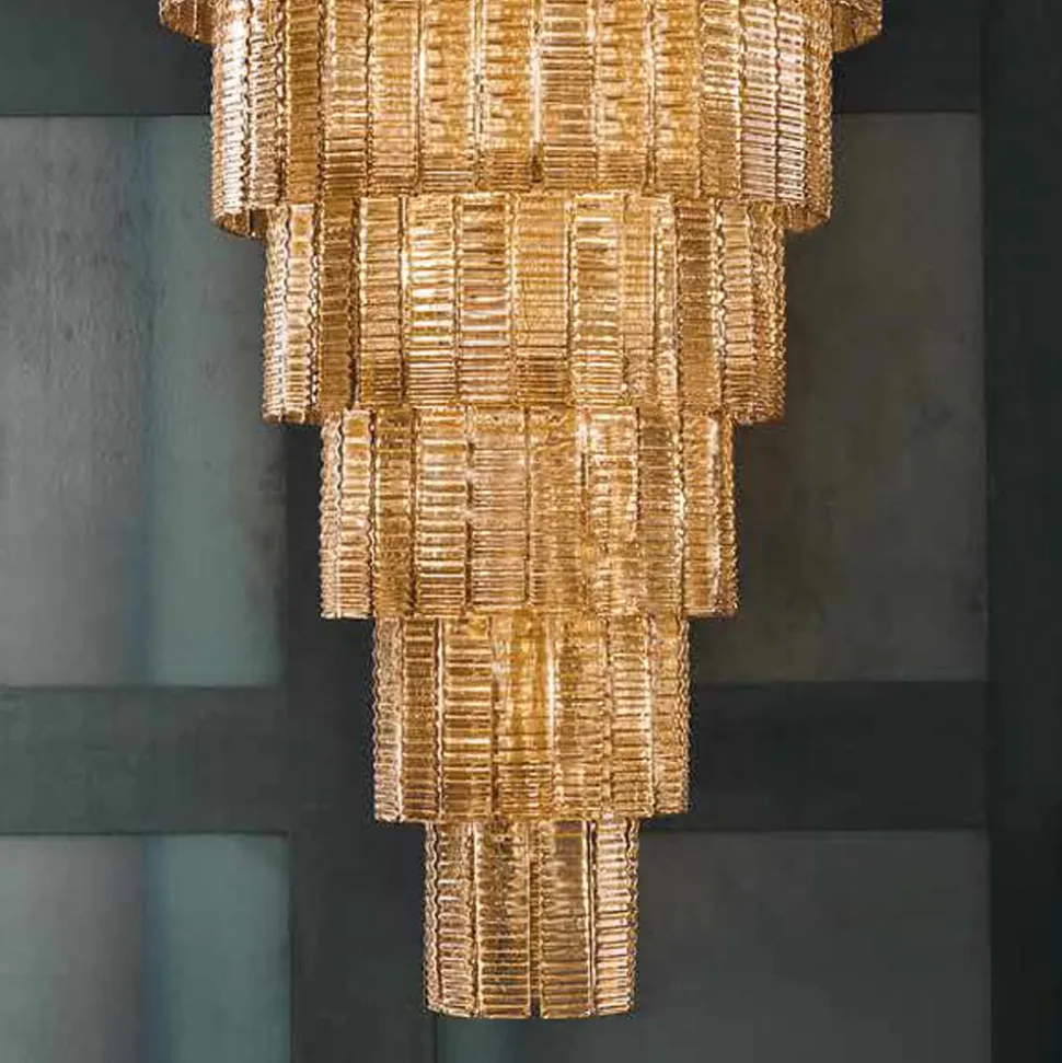 Lampadario Moderno 36 Luci in Vetro Artigianale Lusso Italiano - Valadier