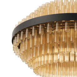 Lampadario Moderno Vetro Soffiato e Metallo Artigianato Italiano - Maesta