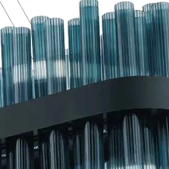 Lampadario Moderno Vetro Soffiato e Metallo Artigianato Italiano - Maesta