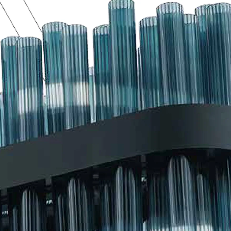 Lampadario Moderno Vetro Soffiato e Metallo Artigianato Italiano - Maesta