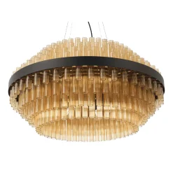 Lampadario Moderno Vetro Soffiato e Metallo Artigianato Italiano - Maesta
