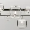 Lampadario Orizzontale in Metallo e Vetro Pyrex Trasparente - Iperspazio