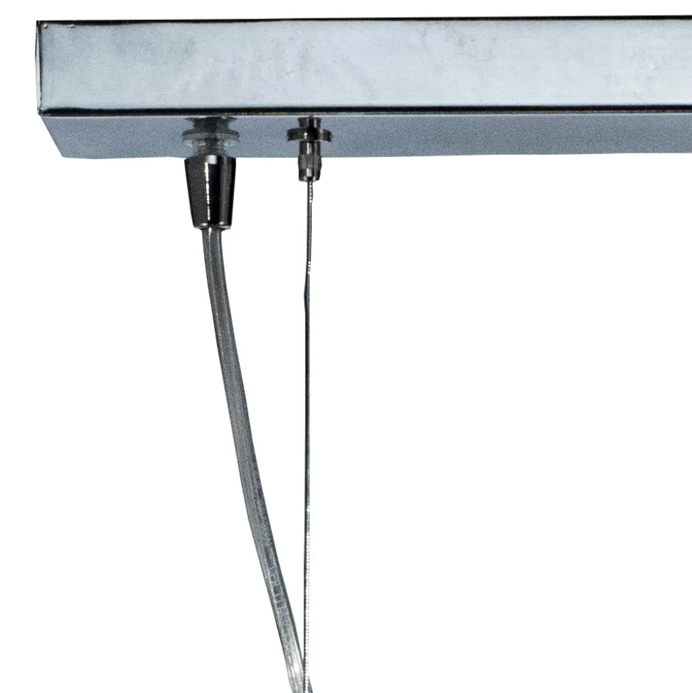 Lampadario Quattro Lumi su Barra Lineare in Vetro Soffiato Made in Italy - Soffio