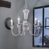 Lampadario Salotto a  5 Luci in Ceramica Dipinta a Mano e Ottone - Sanremo
