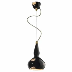 Lampadario sospeso in stile retrò in ceramica Ferroluce
