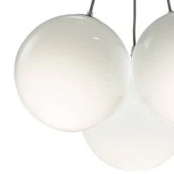 Lampadario Sospeso Tre Lumi in Vetro Incamiciato Made in Italy - Althea