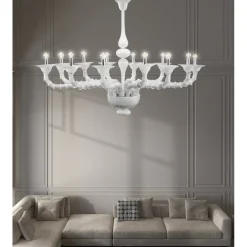 Lampadario Stile Classico in Vetro Veneziano Soffiato a Mano - Vanity