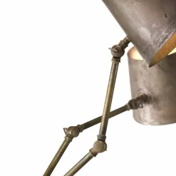 Lampadario stile industriale in ferro e ottone Reporter Il Fanale