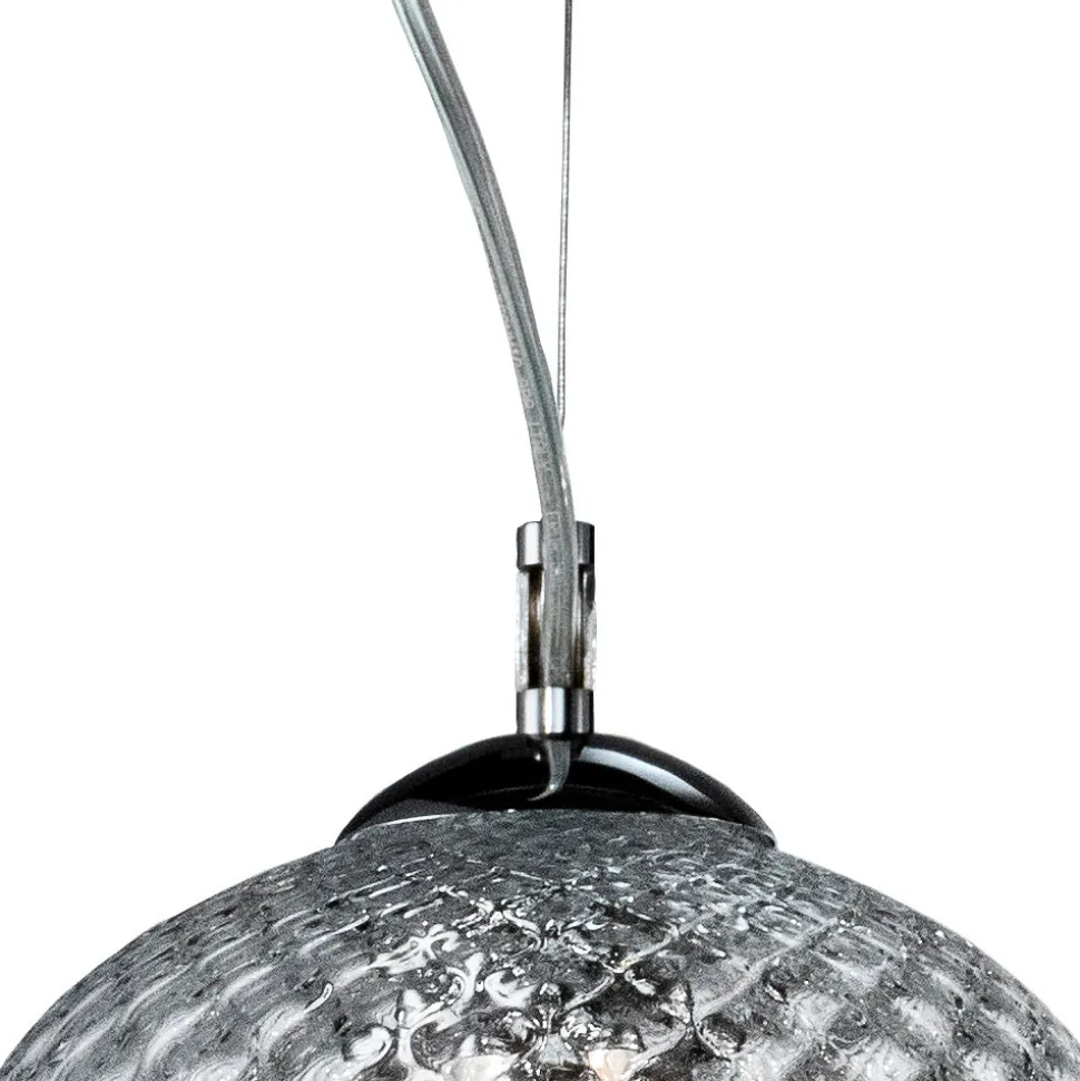 Lampadario su Barra Lineare Tre Lumi in Vetro Veneziano Made in Italy - Elisia
