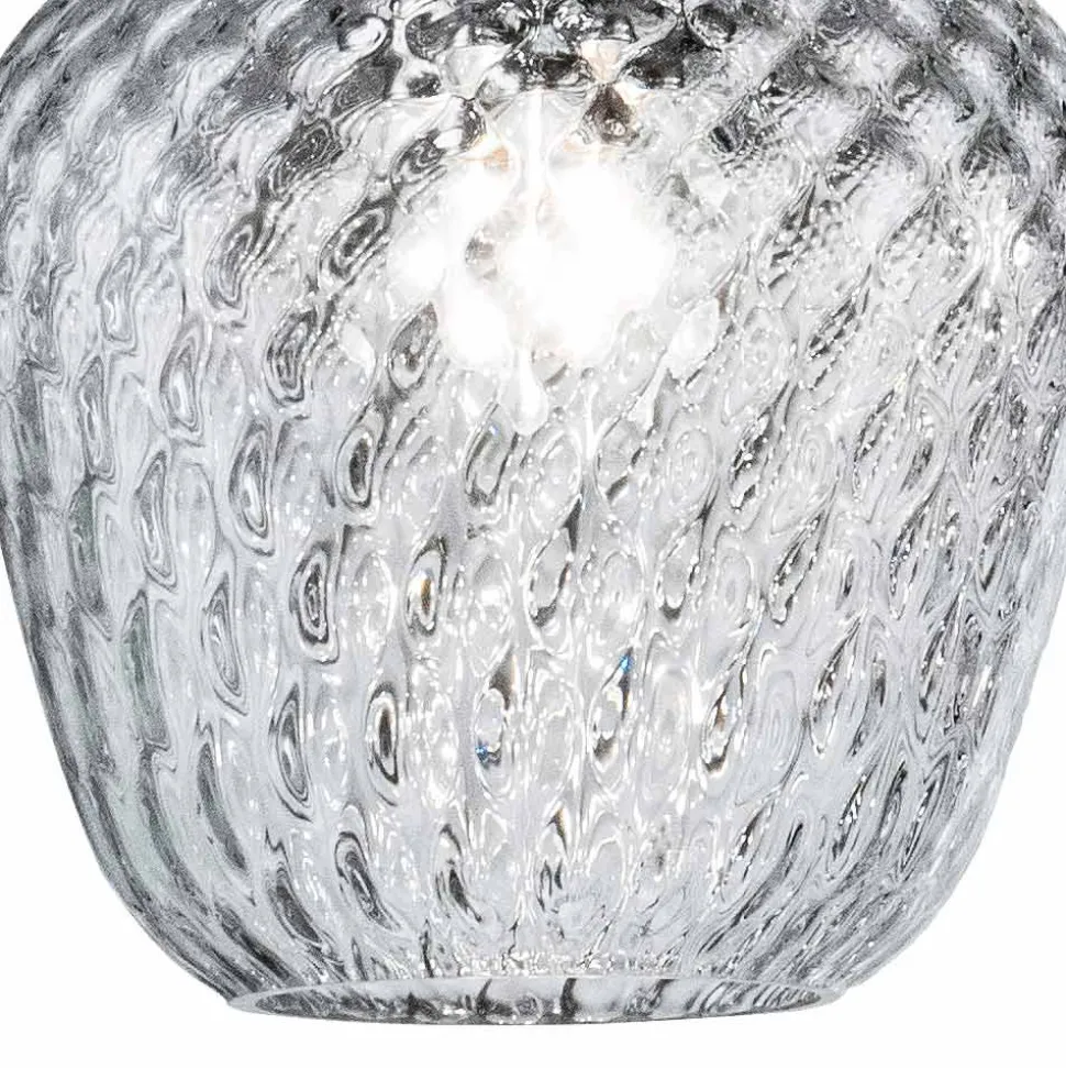 Lampadario su Barra Lineare Tre Lumi in Vetro Veneziano Made in Italy - Elisia