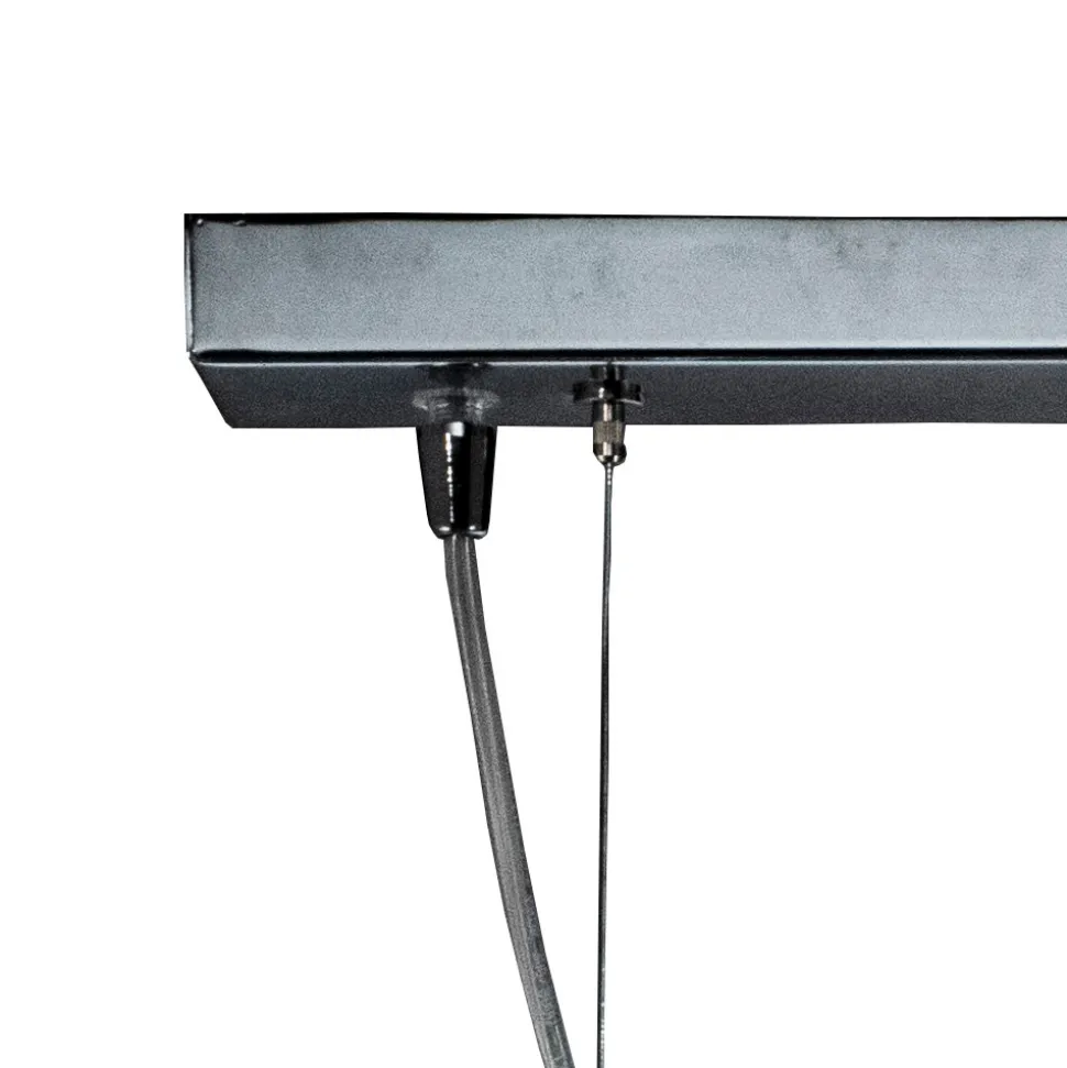 Lampadario su Barra Lineare Tre Lumi in Vetro Veneziano Made in Italy - Elisia