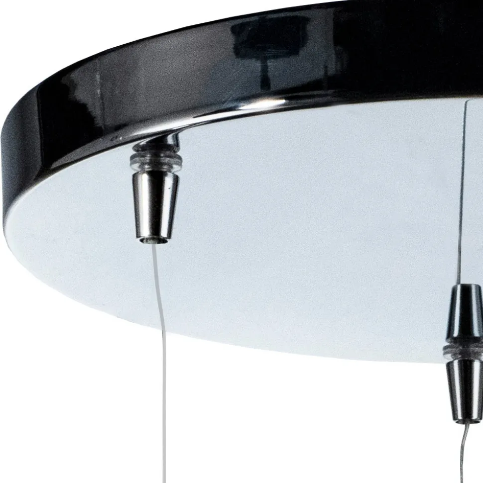 Lampadario su Base Rotonda a Tre Lumi in Vetro Incamiciato Made in Italy - Iride