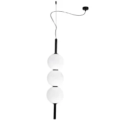 Lampadario Verticale a Tre Lumi in Vetro Incamiciato Made in Italy - Lumira