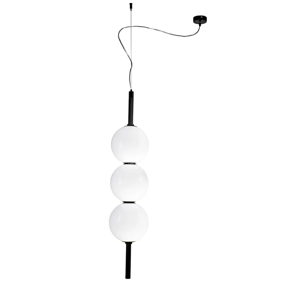 Lampadario Verticale a Tre Lumi in Vetro Incamiciato Made in Italy - Lumira