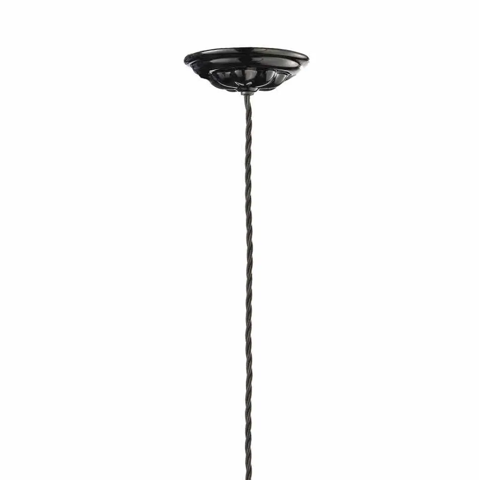 Lampadario vintage industriale in ceramica lucida Gloria Ferroluce